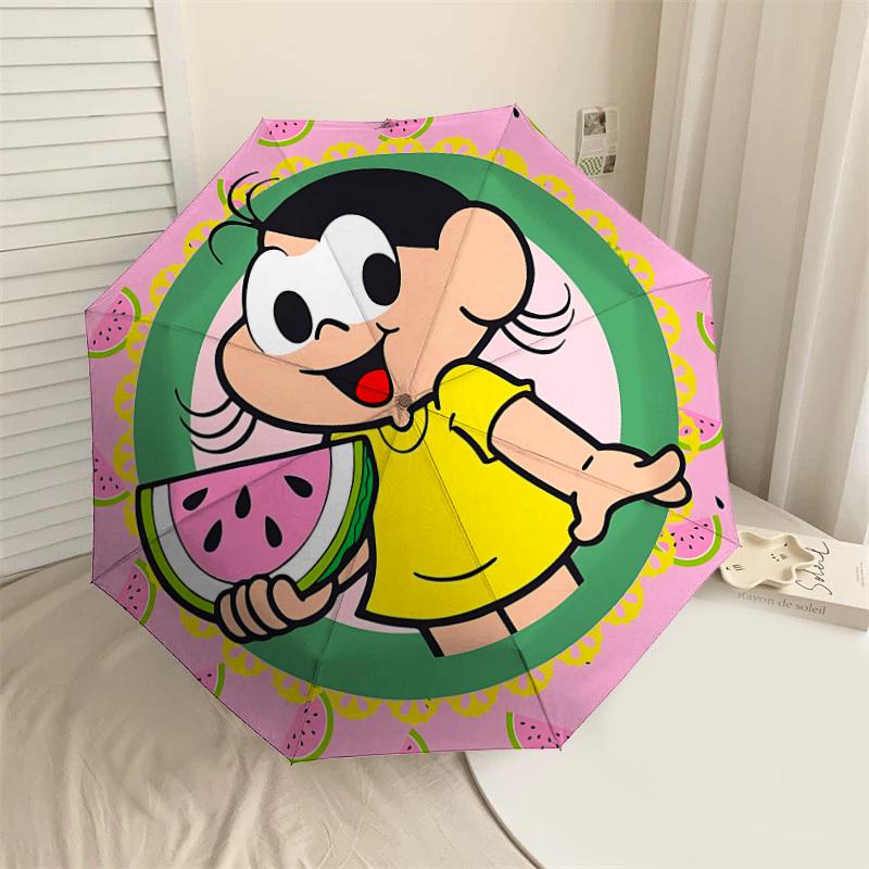 1PC watermelon circle Umbrella-8-Rib Reinforced, Automatic Open, Lightweight & Durable, Cute Fashion Accessory for Outdoor-W9287
