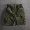 Men's American Retro Workwear Five-Point Shorts: Summer Comfort, Loose Fit, Multi-Pocket, Mid-Length