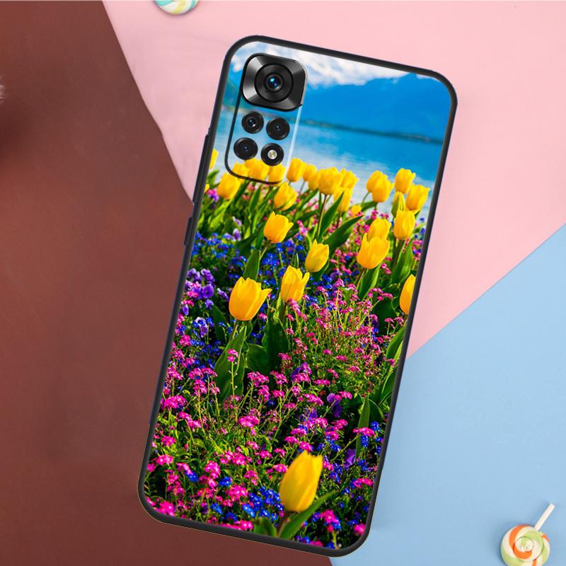 Чехол-цветок тюльпана для Xiaomi Redmi Note 13 14 Pro 12 11 9 10 9S 10S 11S 12S Redmi 14C 10C 12C 13C