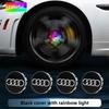 For Audi  A34Pcs 60mm 61mm 69mm LED Wheel Center Hub Cap Light Floating Illuminated Cover for Audi A3 A4 A5 A6 Q3 Q5 Q7 etc