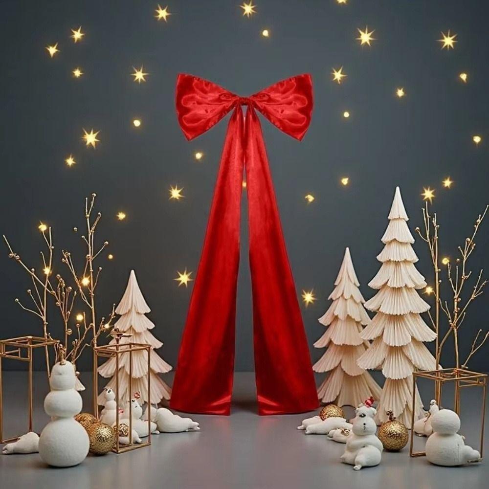 Extra-Large Holiday Decoration Bow Hanging Ornaments Christmas Tree Topper Wedding