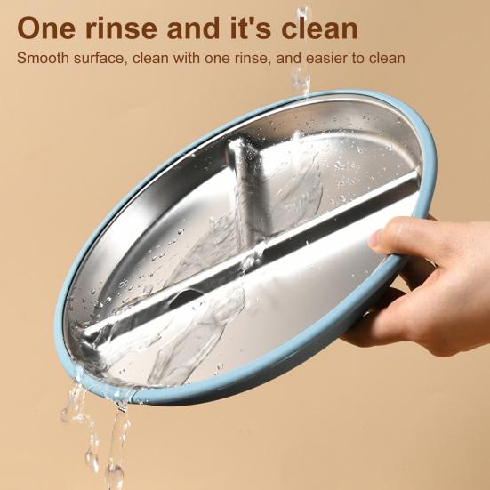 Обеденная тарелка из нержавеющей стали, разделенная на тарелки, круглая сервировочная тарелка, столовая, обеденные блюда, контейнер для детей