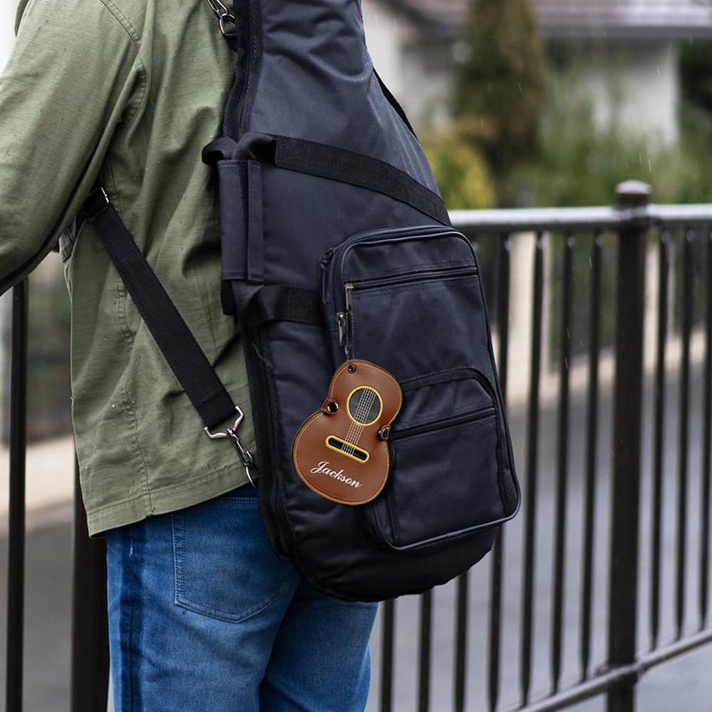 Коробка для медиаторов с 17 слотами, настраиваемое имя, держатель медиатора в форме гитары, сумка для хранения медиаторов для любителей гитары