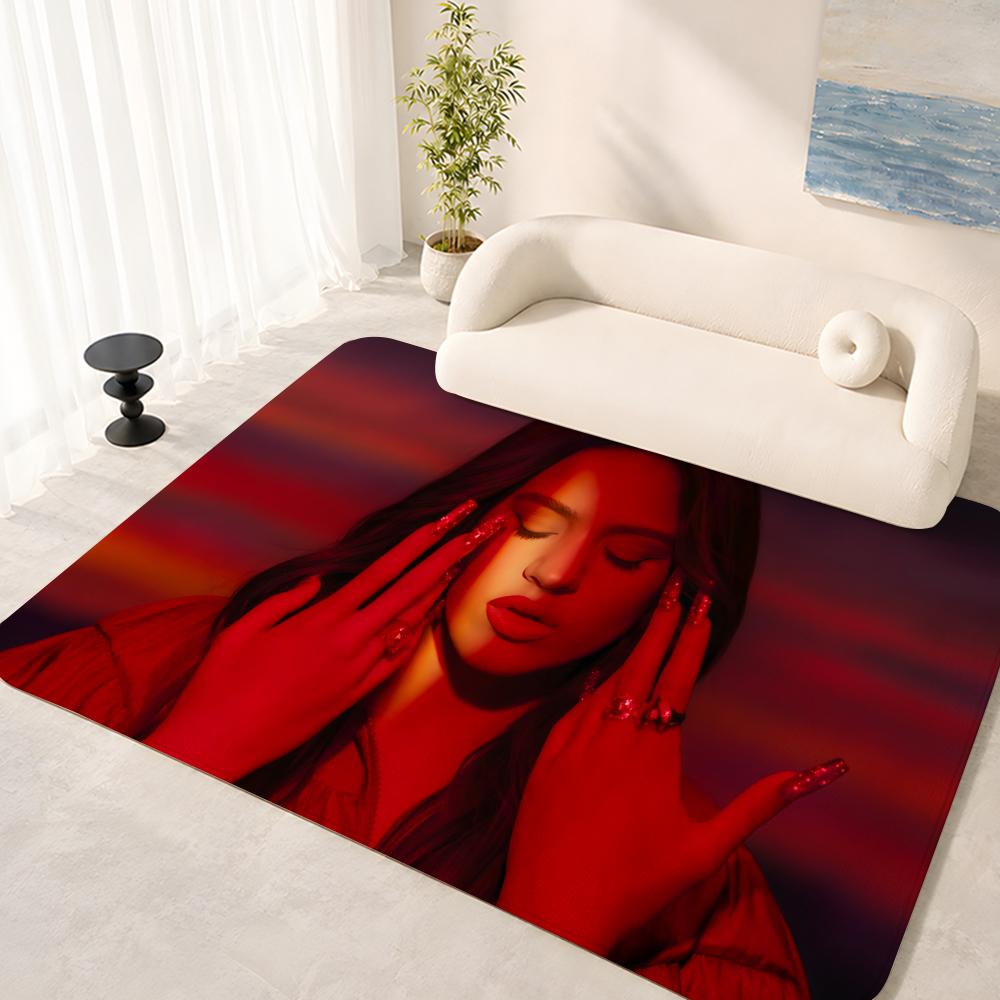 Singer Rosalia Motomami Floor Mat Floor Mat Soft Flannel Non-Slip Door Rug for Living Room