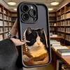 Кошка-смокинг в коричневом одеяле Мягкий ТПУ чехол для телефона для iPhone 17 16 15 14 13 12 11 Pro Max Plus Ударопрочный противоскользящий чехол