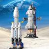 233/208/176pcs Small Cartoon Mini Building Block Space Shuttle Rocket Carrier Assemble Action Model Dolls DIY Assembled Toy Children Gift