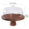 Cake Stand with Lid, Multifunctional 12-inch Round Cake Holder, Acacia Wood 2-in-1 Dessert Table Display Set, Charcuterie Board for Cheese and Fruit,