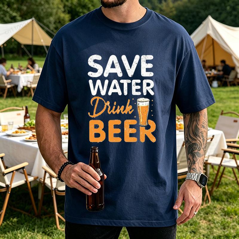 Drink Beer Unisexs Shirt Funny Beer Quotes Tee Dad Tshirts Beer Lover Gift Alcohol Humor Tshirt Party Unisexs Tee Clothing