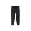 Straight Leg Loose Woven Pants Men Bottoms Black 952217506-3