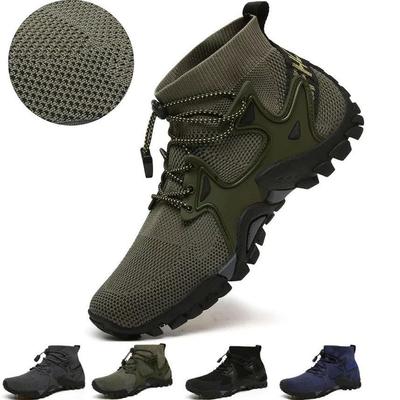 Унисекс Дышащие Нескользящие Полувысокие Уличные Ботинки для Пешего Туризма и Рыбалки в Ручье