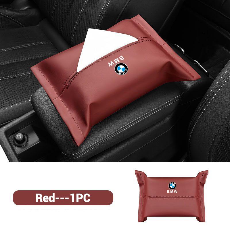 Car Tissue box Leather Paper Tissue Storage Box For BMW X5 X6 F30 F34 F10 F20 G20 G30 G01 G02 G05 F15 F16 3 5 7 Series Sticker O111
