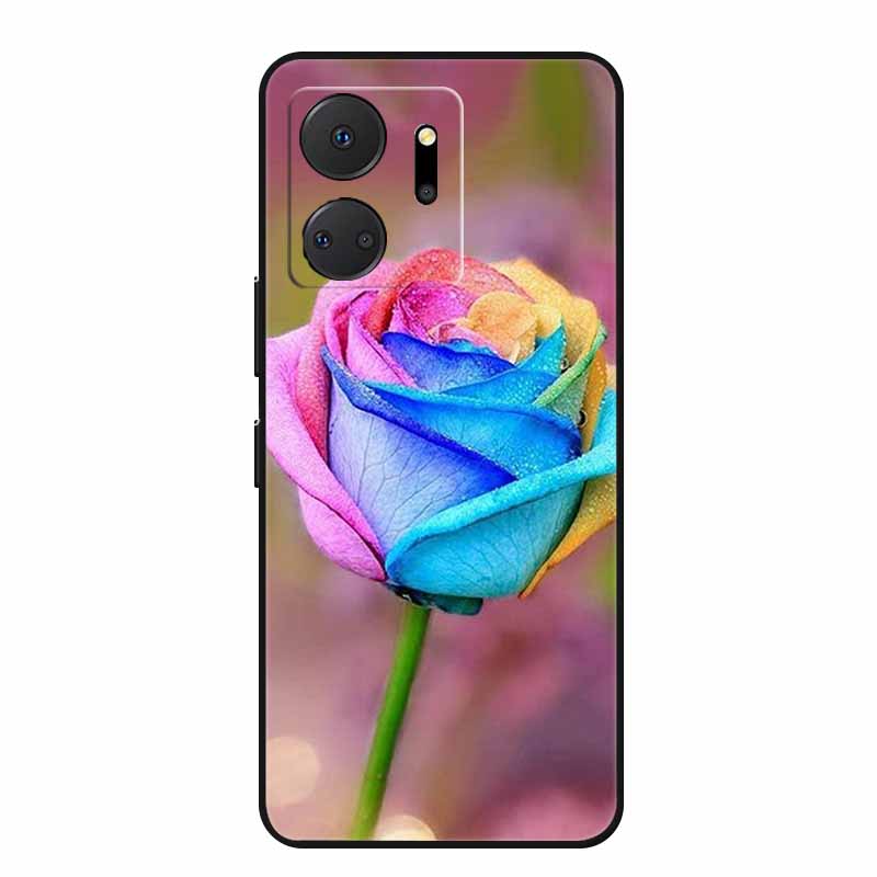 Чехол для телефона Honor X7a Задняя крышка Чехол X 7 a Coque Ударопрочный Черный Силикон Мягкий Funda Для Honor Play 7T 7 T Чехол Play7T Capa