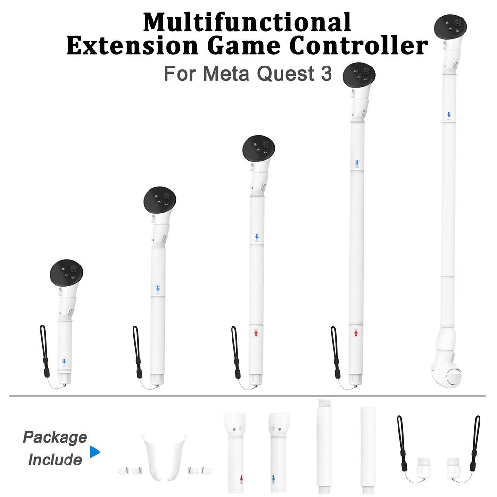 VR Games Controller Extensions Long Arms for Meta Quest 3 Handles Golf Club GorillaTag Grips for Meta Quest 3 Accessories