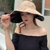 Summer Empty Top Wide Brim Sun Hat For Women Anti Uv Sunscreen Bucket Hat Female Sun Protection Outdoor Beach Cap