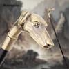 Желтая собака такса голова трость модная декоративная трость джентльмен элегантная трость для косплея набалдашник посох 93см