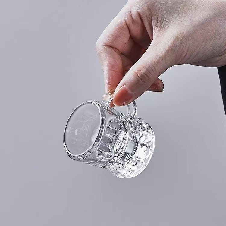 30ml Mini Glass Beer Mugs 1oz Small Shot Glasses Reusable Clear Glass Beer Tasting Glasses For Drinking Beer Whiskey Juice Cups