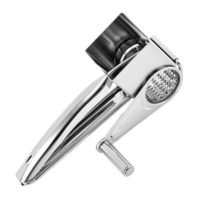 Handheld Rotary Cheese Grater Cheese Hand Grater Kitchen Craft Stainless Steel Cheese Vegetable Grater Shredder With Handle