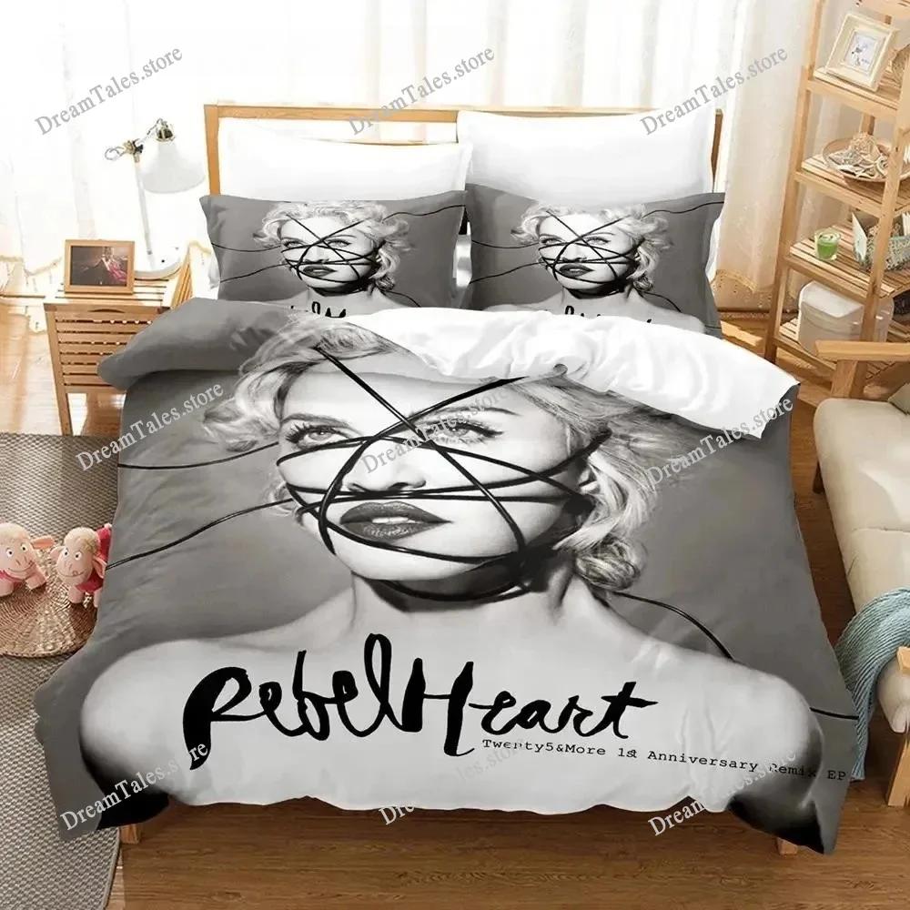Fashion 3D Print Bed Sheet Singer Madonna Bedding Set Single Twin Full Queen King Size Bed Set Adult Kid Bedroom Duvetcover Sets