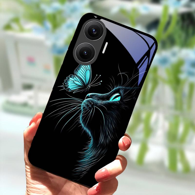 Для Xiaomi Poco F7 5G Чехол Закаленное Стекло Защита Камеры Чехол для Телефона Для Pocophone Poco F 7 PocoF7 Задняя Крышка Coque Fundas