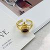 Легкая роскошь, нишевый дизайн, кольцо из имитации тигрового глаза с брашированной поверхностью в античном стиле, женское ретро, изысканное кольцо для указательного пальца для ношения в несколько рядов