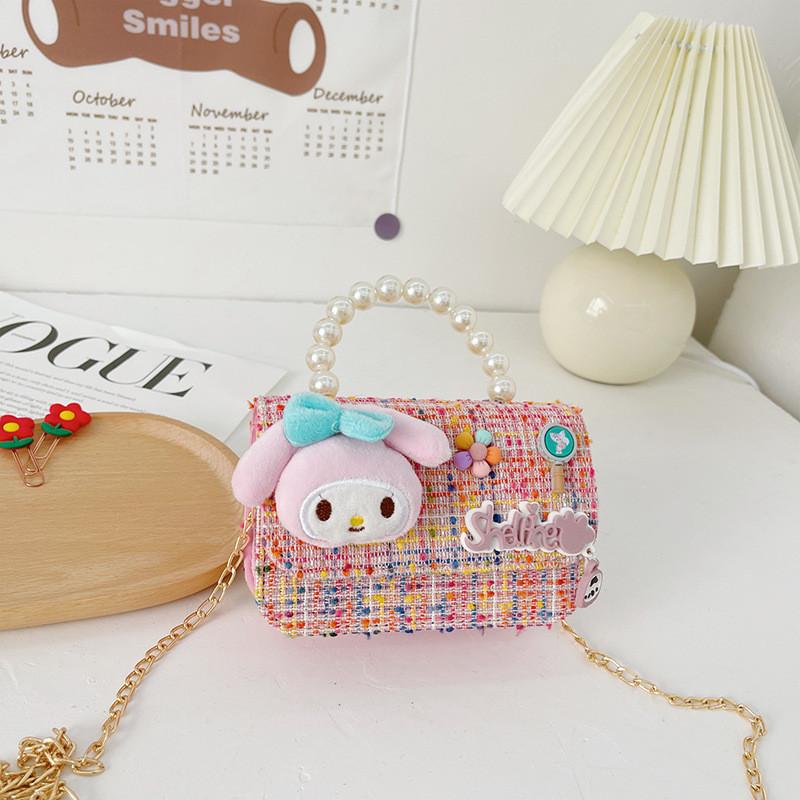 Stellalou Kids Melody Single Shoulder Crossbody Bag With Pearl Handle Girl For