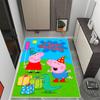 Peppa Pig's Colorful World Themed Anti-Slip Rugs - Polyester Home Decor, Suitable for Bedrooms, Living Rooms, Doorways, Studios, and Decorations