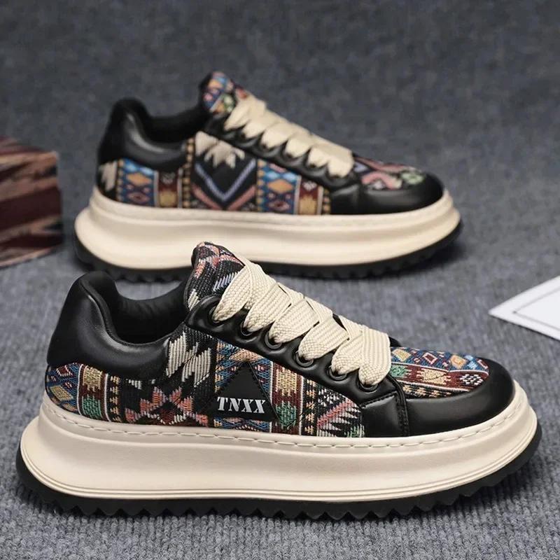 Кроссовки мужские повседневные туфли новые уличные туфли из искусственной кожи на платформе теннис бег спорт походы люкс скейтборд дизайнерская модная обувь