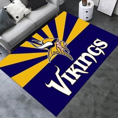 Minnesota Vikings Carpet Rug for Living Room Bedroom Home Sofa Decoration,Kids Play Non-slip Floor Mat