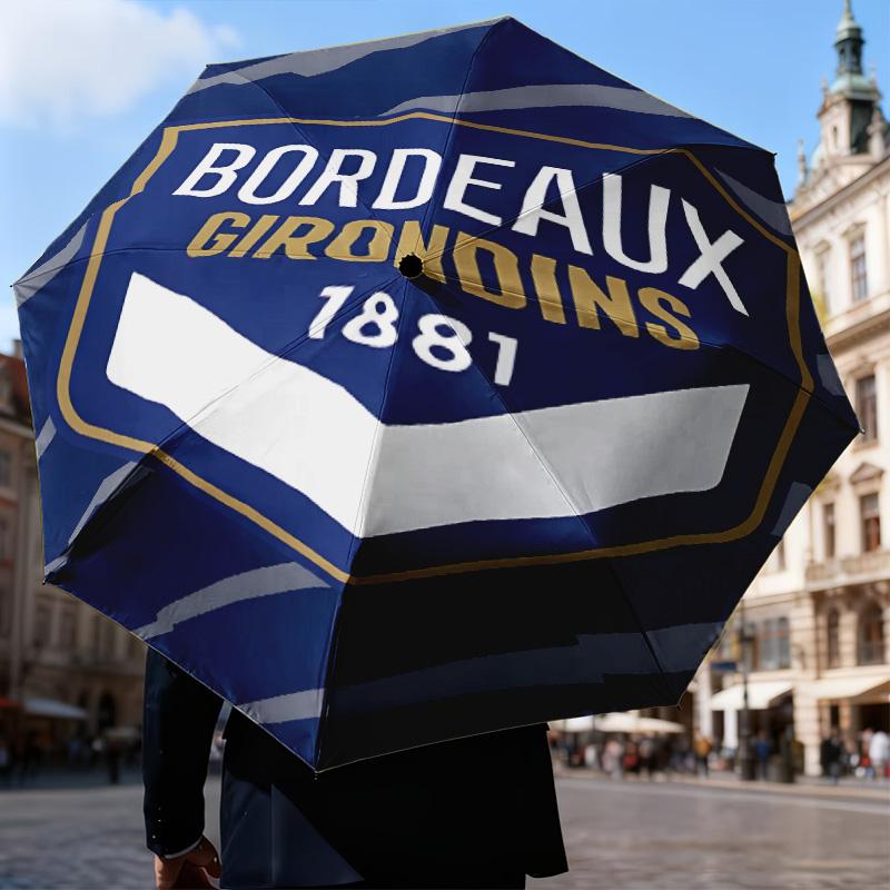1PC Giron-de Football Crest Printed Umbrella Folding umbrella, automatic umbrella 8-Frame for Travel, camping Fan gifts Christmas Gifts