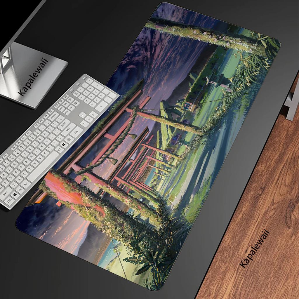 Japanese Landscape Pc Gamer Mouse Pad Gaming Mousepad XXL Large Rubber Desk Mat Notebook Keyboard Pads Speed Mouse Mat 400x900mm