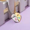 Magnetic splicing Mother and Daughter Necklaces Fashion Love Heart Pendant Choker Jewelry Accessories for Women Birthday Gifts