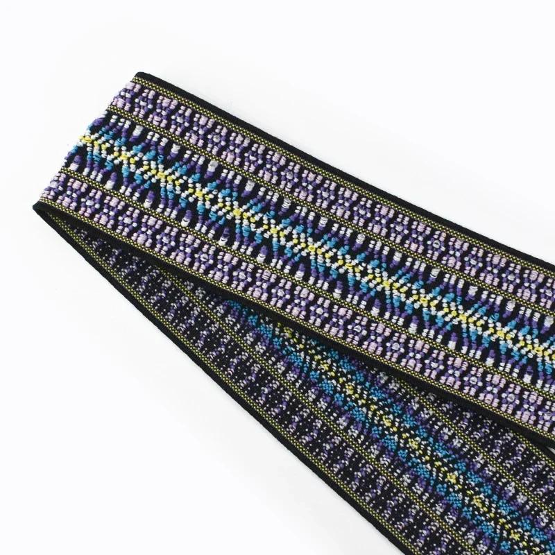 Meetee 2/3/5 м Эластичная лента 50 мм Жаккардовая эластичная тесьма Лента для пояса брюк Резинки Швейная фурнитура для одежды