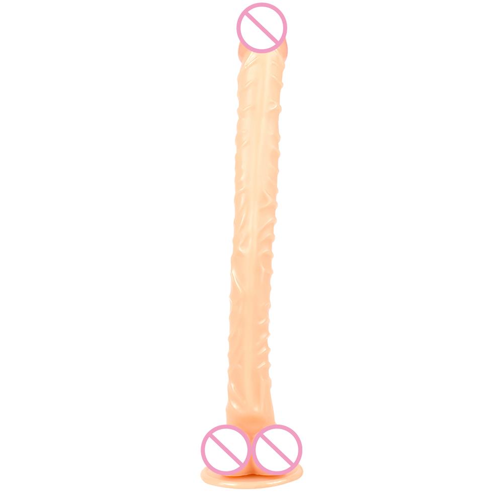 Realistic Dildo 15.7"; Dildo with Suction Cup Hands Free Play Body Safe Material and Adult Female Sex Toy Adult Dildo for