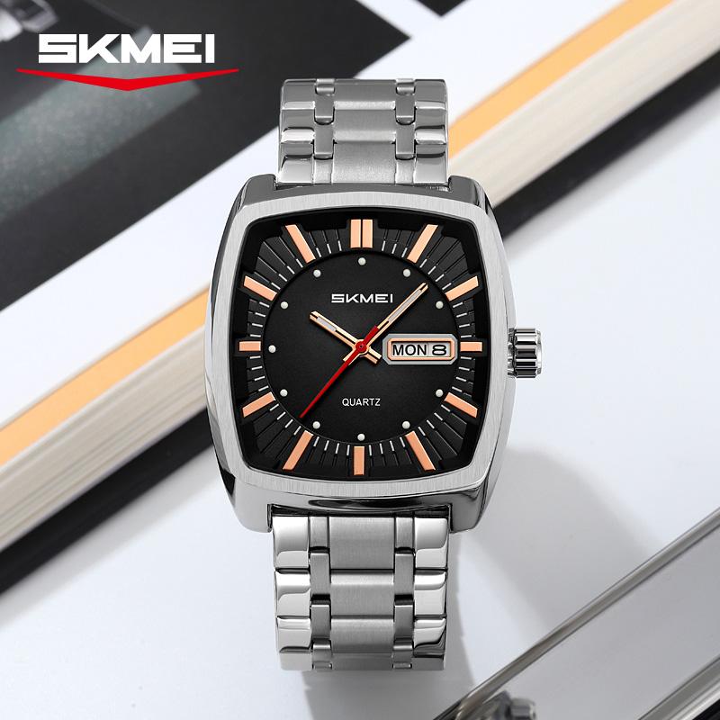 SKMEI 9354 Luxury Quartz Round Movement Casual Watches for Men Date Week Display Male Clock Reloj Waterproof Mens Wristwatches