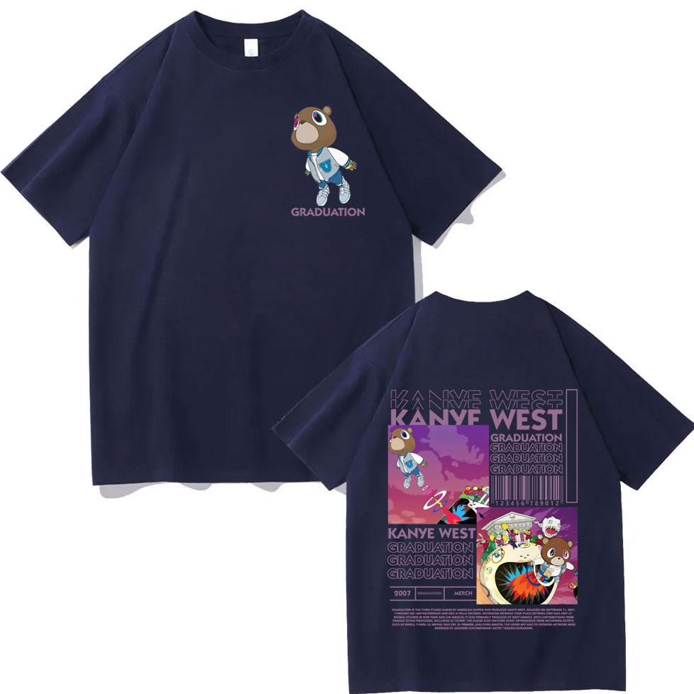 Графические футболки унисекс Kanye West Альбом Graduation Harajuku Хип-хоп Y2k Футболка Летняя Повседневная Мода Хлопковые Футболки