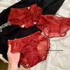 Lady Spring and Autumn Chinese New Year Marriage This Year Red Waist Underwear