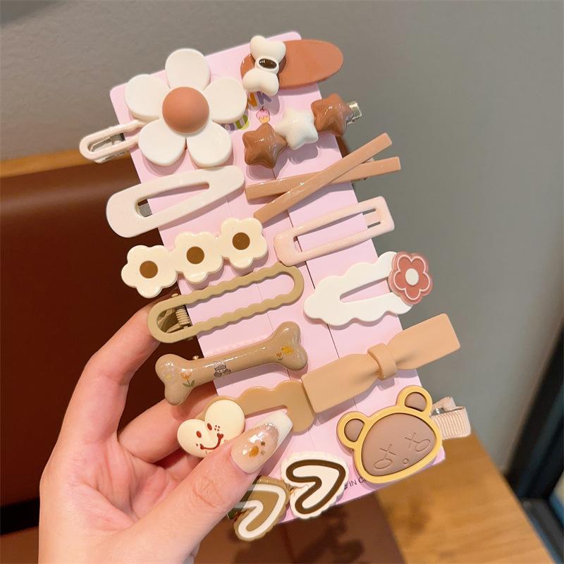 Children's Hair Clips 2026 New Model Handmade Cartoon Design Girls' Cute Baby Hair Clips for Bangs and Fringe Hair Accessories