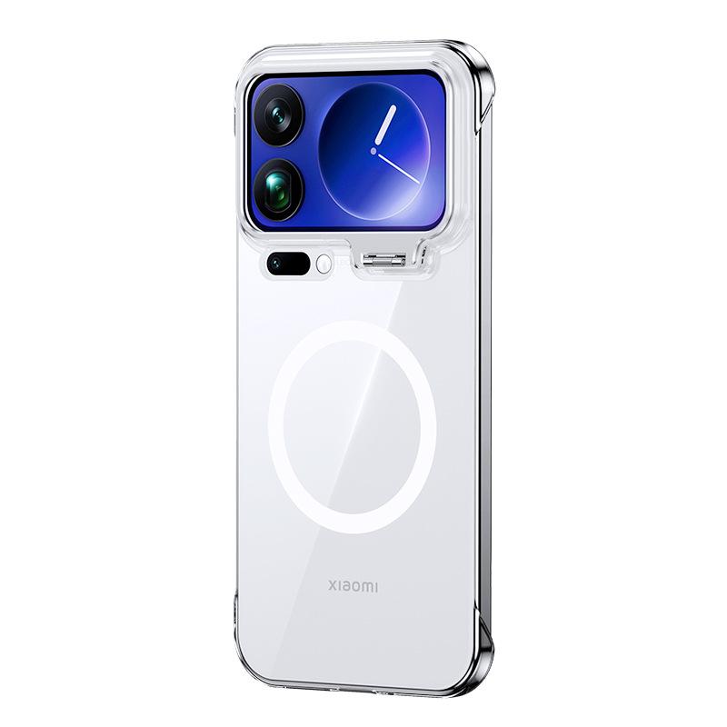 Подходит для чехла мобильного телефона Xiaomi 17Promax, невидимая линза, металлический кронштейн, магнитное крепление 15pro, теплоотвод, безрамочный чехол.