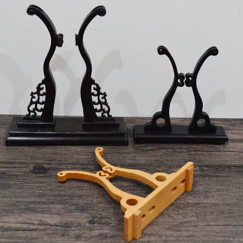 Fan Stand Made of Imitation Ebony Wood, Hollow Fan Stand, Palace Fan Base, Beech Wood Fan Stand, Solid Wood Fan Stand, Fan Holder
