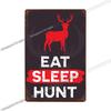 Охота Металлическая Табличка Жесть Ретро Охотник Табличка Железная Картина Охота Постер Магазин Винтажное Настенное Искусство Декорация Домашние Таблички 20x30см