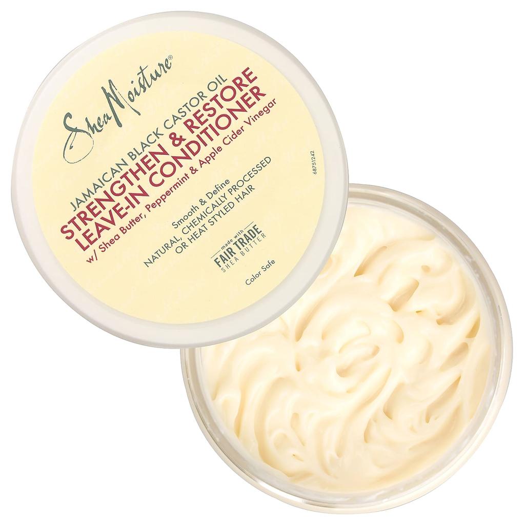 SheaMoisture Ямайское черное касторовое масло, укрепляющий и восстанавливающий несмываемый кондиционер, 11 унций (312 г)