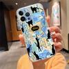 Чехол для телефона для iphone 17 Pro Air 17ProMax 16 15 14 13 Pro Max 16 15 14 13 Pro 15Plus Черный Кот Цветочный Арт