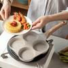 4-Hole Frying Pan Non-Stick Omelet Steak Pan Thickened Bottom Breakfast Maker Cookware Pan for Eggs Burgers
