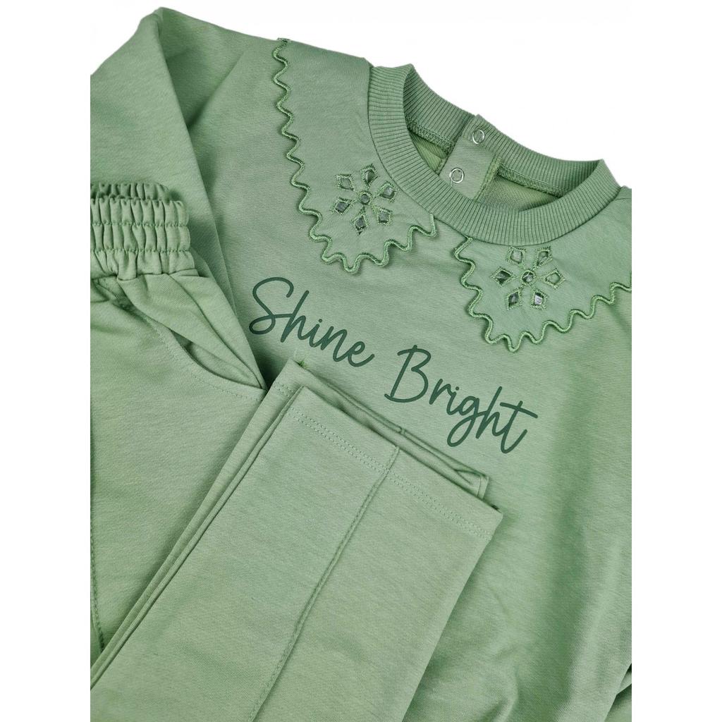 Сезонный костюм с кружевной вышивкой для девочек сияет ярким блеском