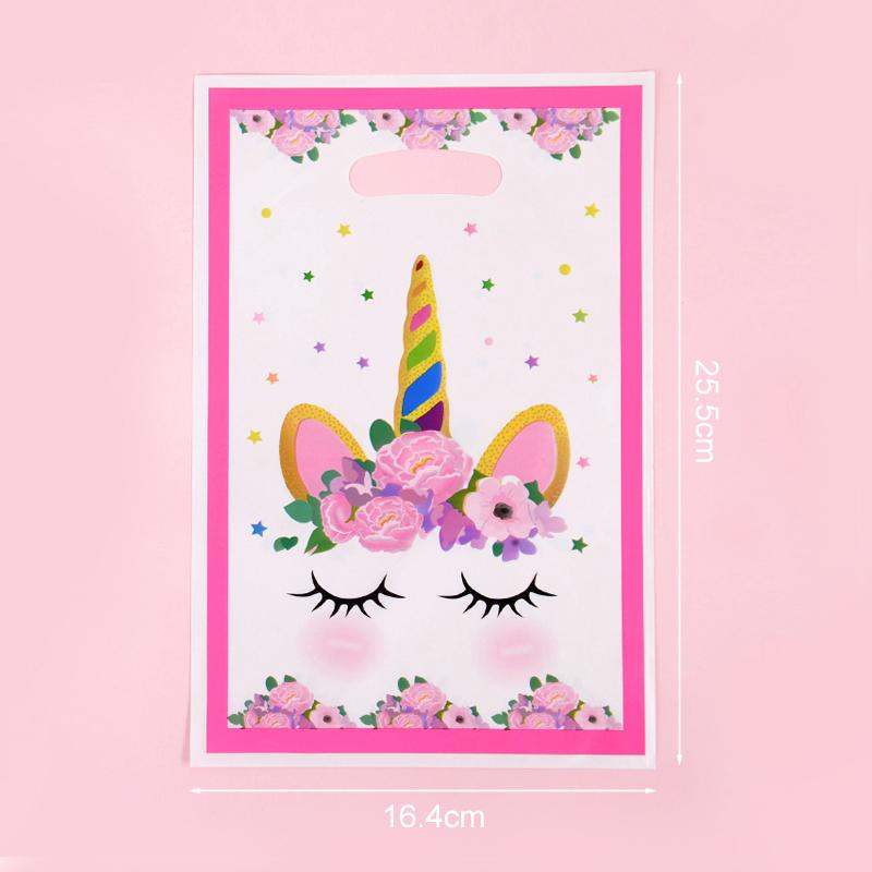 10-30 шт. Единорог конфетный мешок подарочные пакеты для упаковки печенья детские единороги тематика день рождения принадлежности свадьба украшение для детского душа