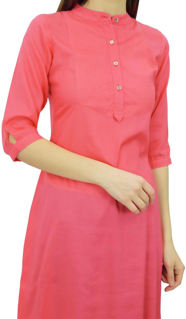 Phagun Womens Cotton Blend Indian Kurti Ethnic Kurta Casual Summer Tunic