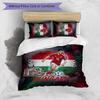 Hungary Football Printed Bedding 3 Piece Set Cozy Breathable Bed Cover Set as Housewarming Holiday Gift