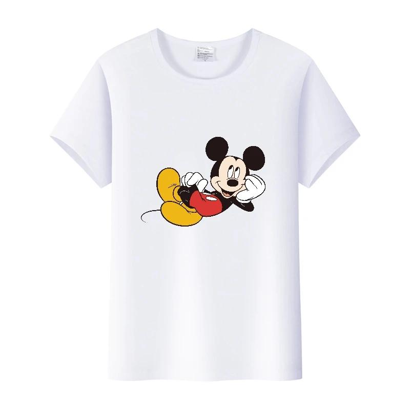 Vintage Disney Cartoon Men Tshirt Tops Summer Blouses Women Short Sleeve T-shirt Gothic Tee Ladies Mickey Mouse Graphic Clothes