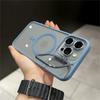 Magsafe Magnetic Lens Protection Stand Phone Case For IPhone 15 12 13 14 11 Pro Max Camera Glass Transparent Metal Ring Cover