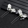 Hair Ornament Crystal Hairpins Hair Jewelry Bridal Hair Accessories Pearl Leaf Hair Clips